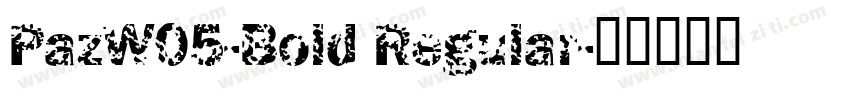 PazW05-Bold Regular字体转换